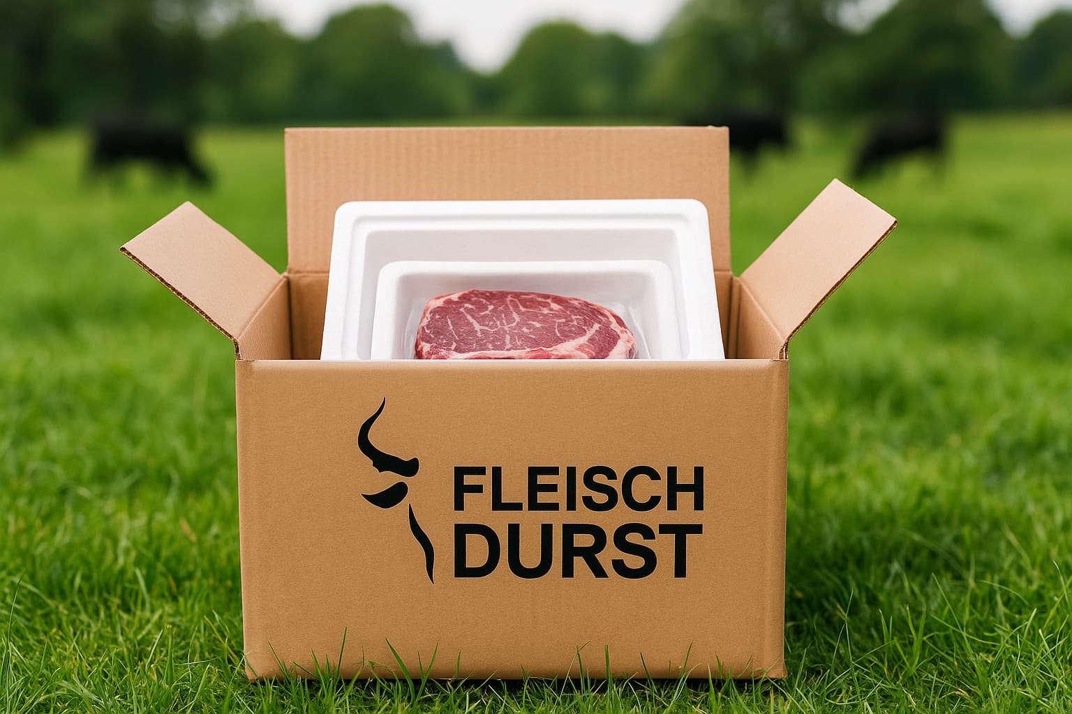 Fleisch in Styroporbox